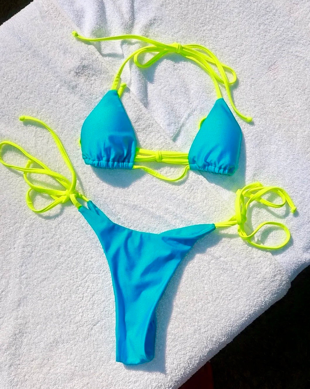 Blue Raspberry Bundle: Bikini Top, Bottom, and Shorts